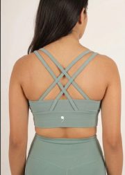 Her’ Mint Cross Back Bra - Image 2